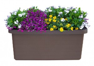 Skrzynka na rośliny BERBERIS DUO samonawadniająca z kółkami - 78 cm- seria URBALIVE