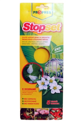 Pułapka na muchówki STOPSET żółte tabliczki 25x10 cm