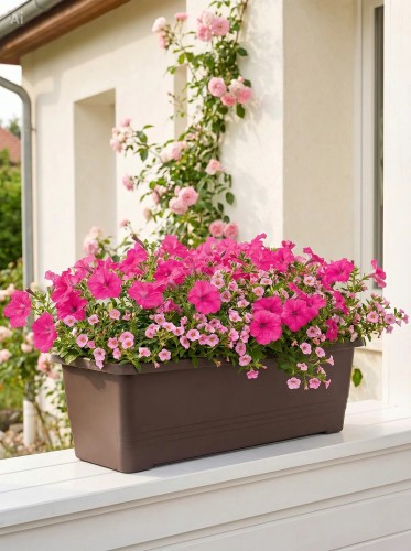 Skrzynka na kwiaty Bergamot 80 cm samonawadniająca